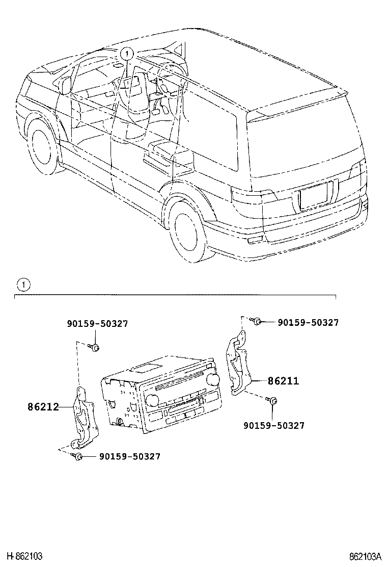 86212-58010 BRACKET, RADIO, NO.2 product image