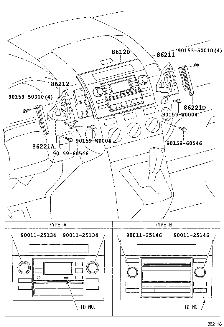 86212-0F010 BRACKET, RADIO, NO.2 product image