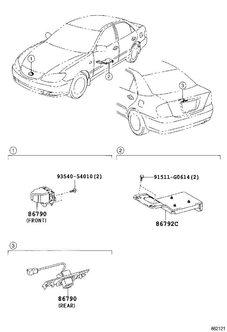 86792-33010 COMPUTER, PARKING ASSIST product image