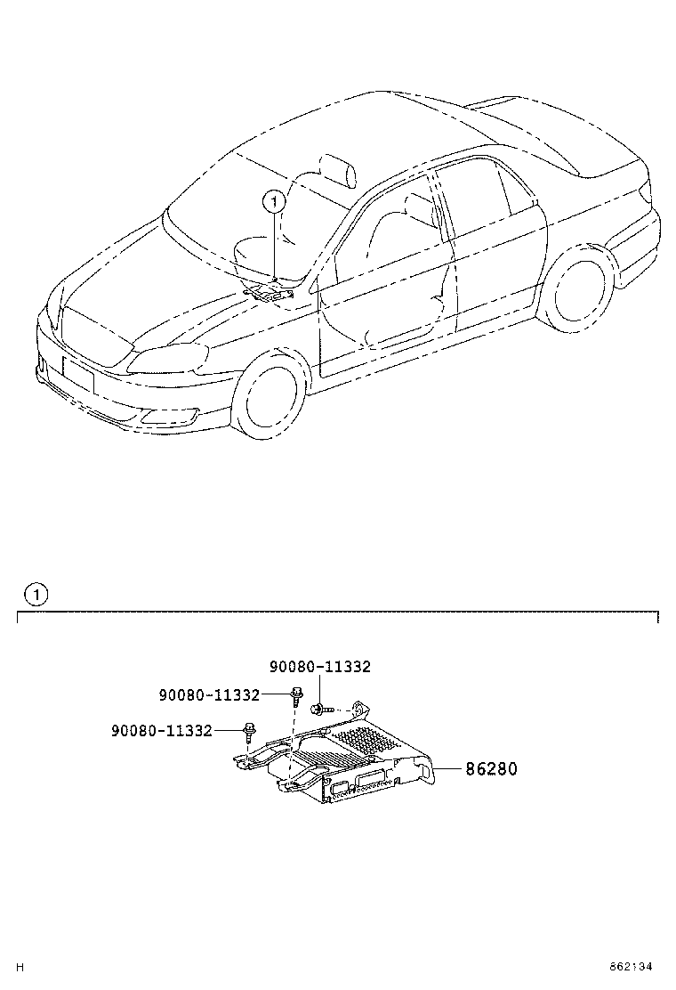 86211-01060 BRACKET, RADIO, NO.1 product image
