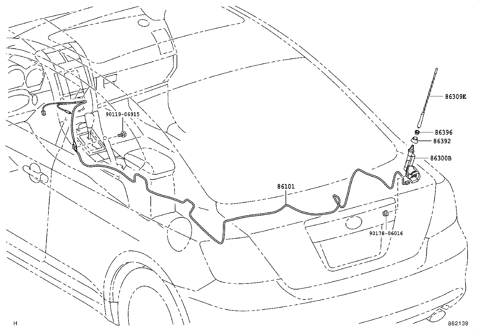 86392-21030 ORNAMENT, ANTENNA product image