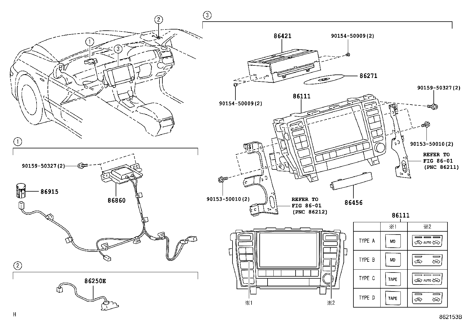 86111-30310 MULTI-DISPLAY product image