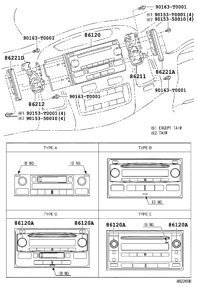 86212-0K020 BRACKET, RADIO, NO.2 product image