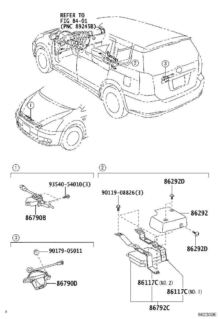 86117-68050 BRACKET, MULTI-DISPLAY CONTROLLER, NO.2 product image