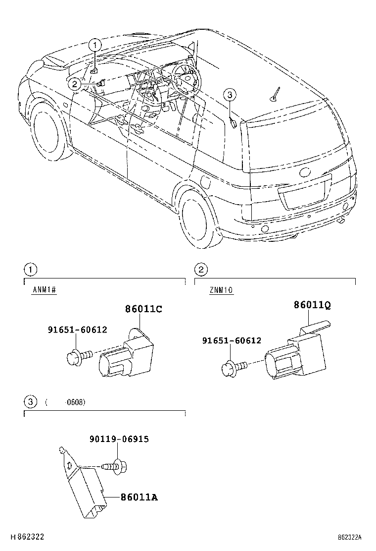 86211-44070 BRACKET, RADIO, NO.1 product image