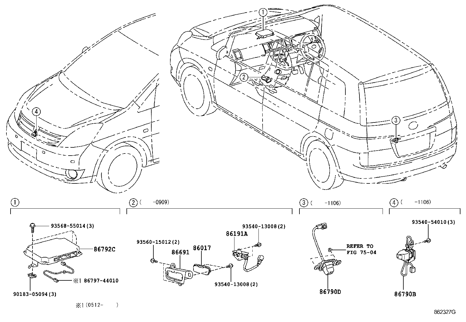 86792-44130 COMPUTER, PARKING ASSIST product image
