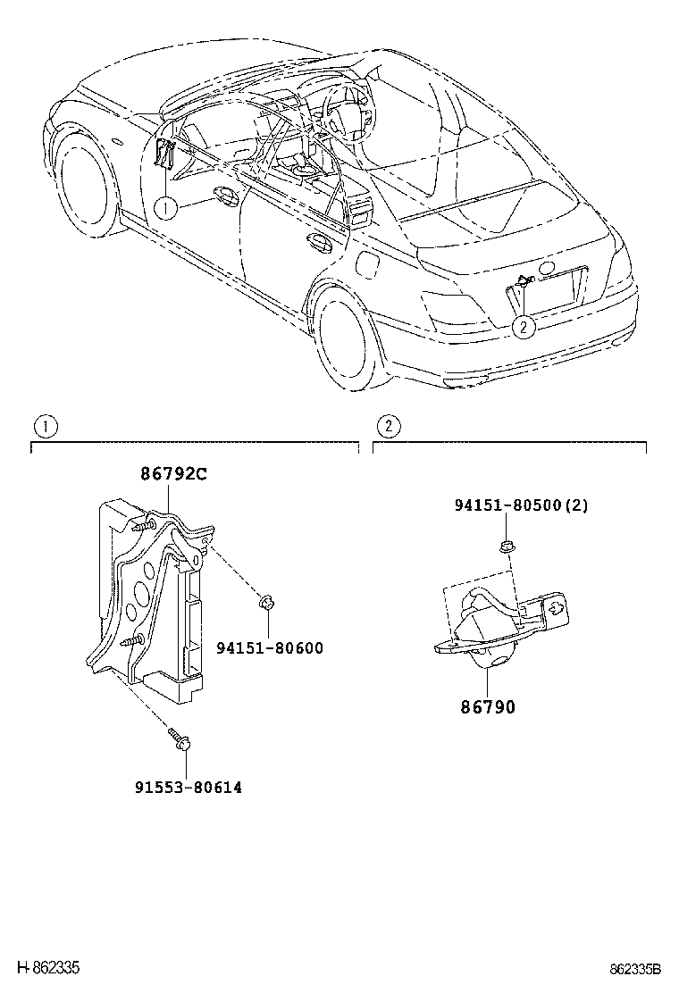 86792-22030 COMPUTER, PARKING ASSIST product image