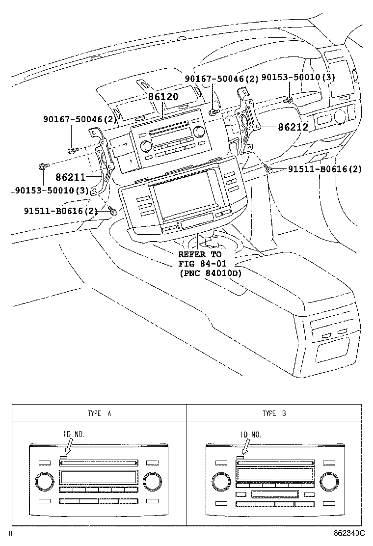 86212-22190 BRACKET, RADIO, NO.2 product image