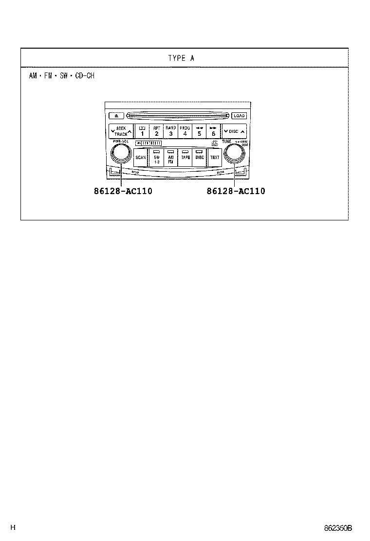 86260-07010 TAPE PLAYER ASSY product image