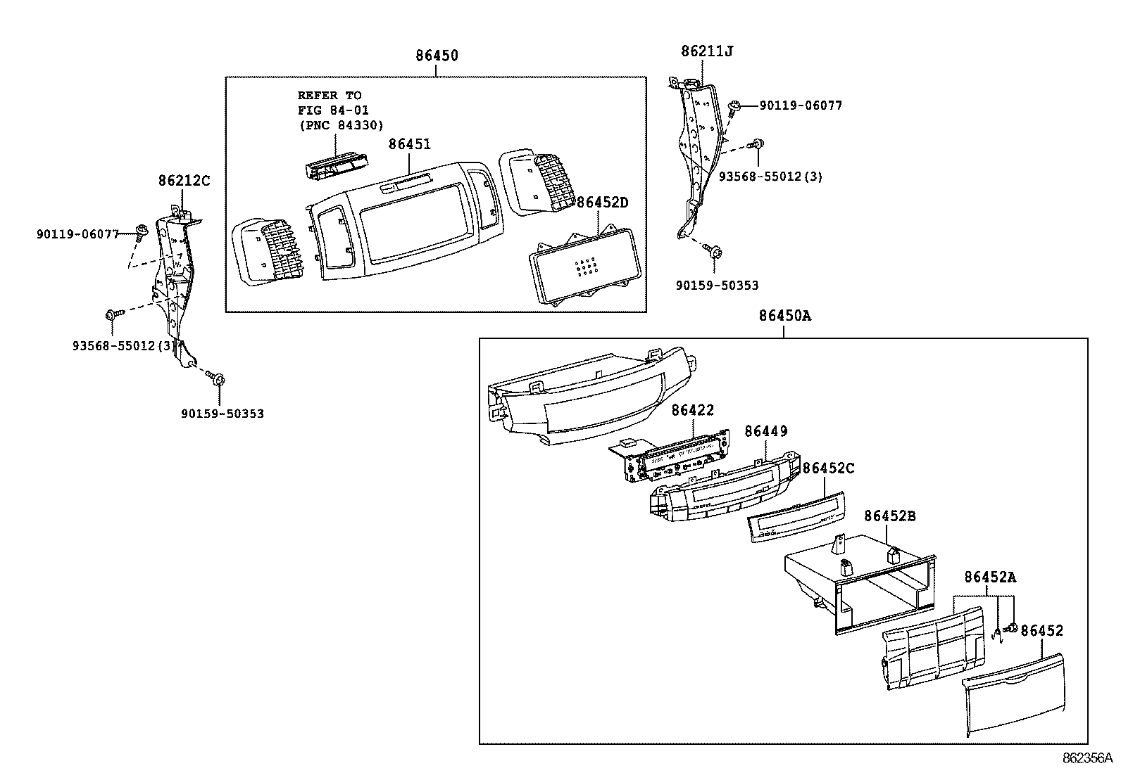 86211-20490 BRACKET, RADIO RECEIVER, NO.1 product image