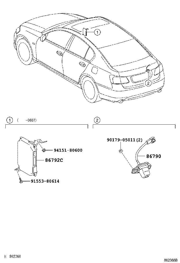 Toyota 86790-30030 CAMERA ASSY, TELEVISION