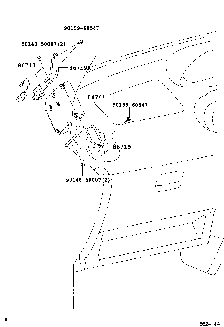 86719-52040 BRACKET, TELEPHONE product image