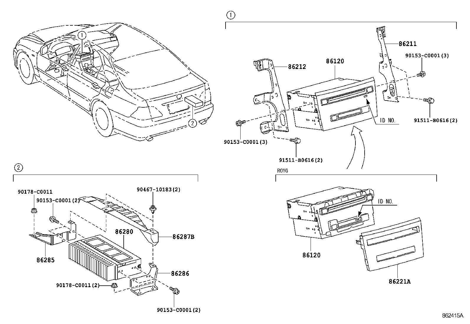 86212-0N010 BRACKET, RADIO, NO.2 product image