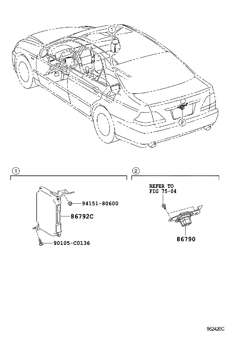 86792-30050 COMPUTER, PARKING ASSIST product image