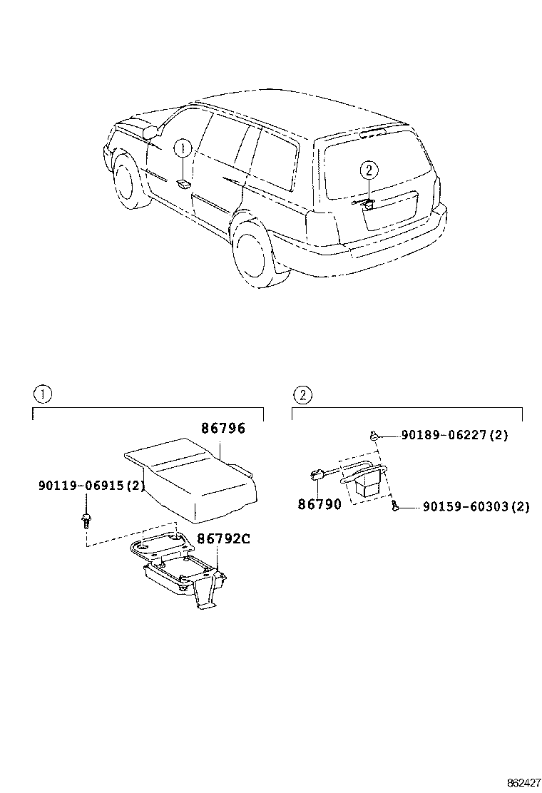 86792-48070 COMPUTER, PARKING ASSIST product image