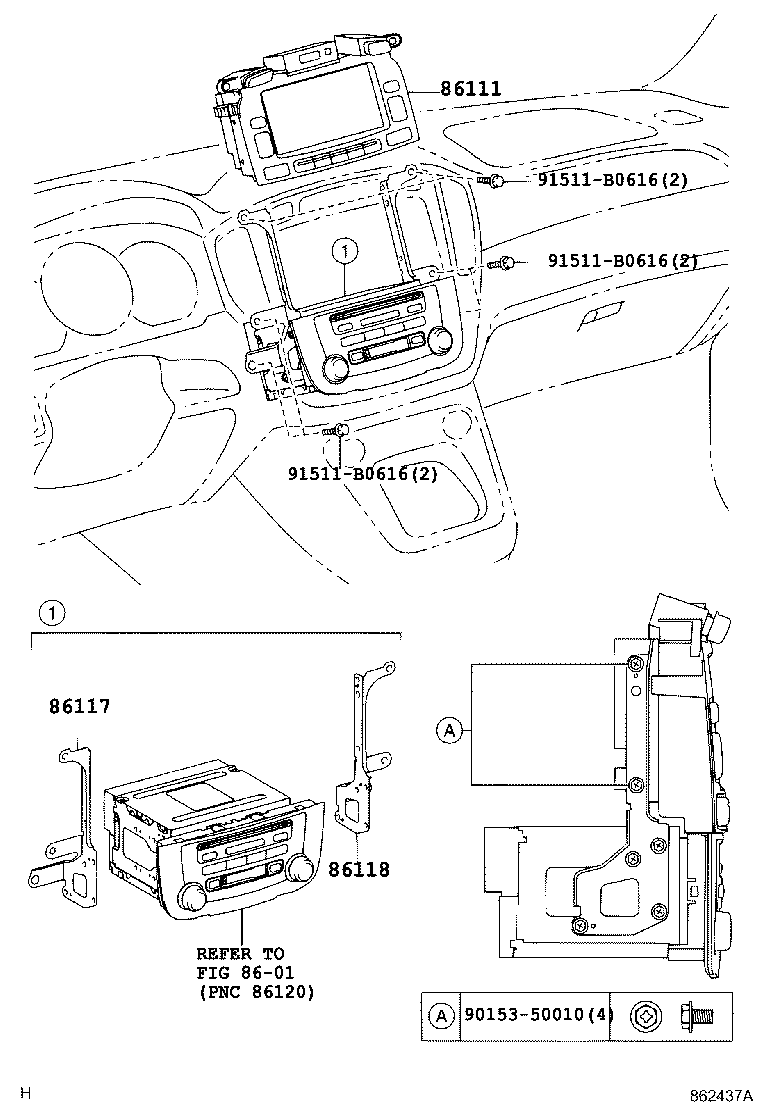 Toyota 86111-48090 MULTI-DISPLAY