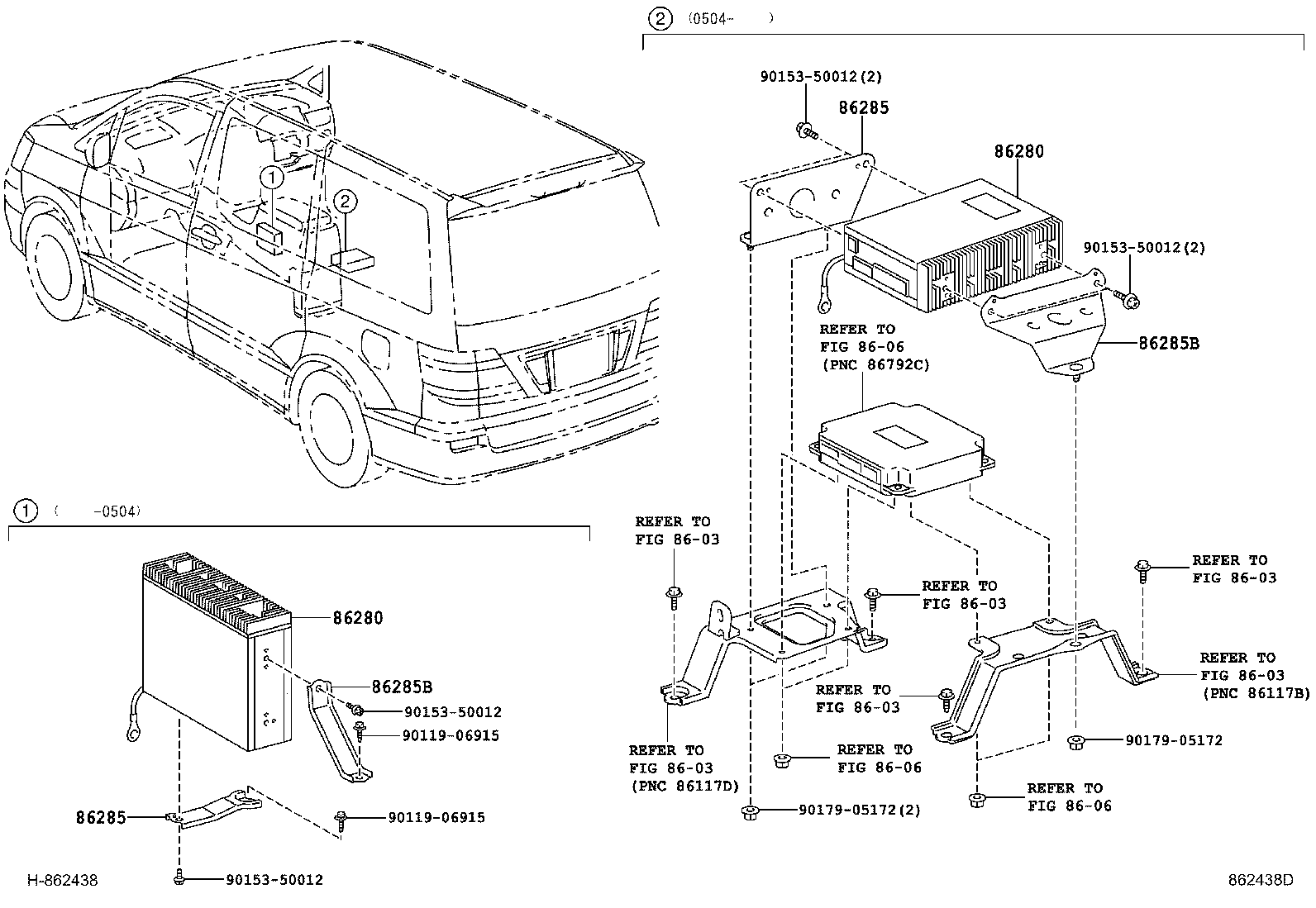86285-58090 BRACKET, AMPLIFIER, NO.1 product image