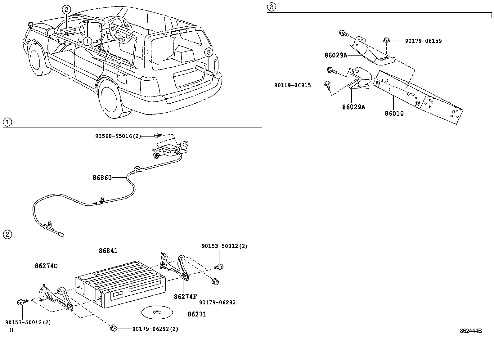 86029-48100 BRACKET SET, TELEVISION, NO.1 product image