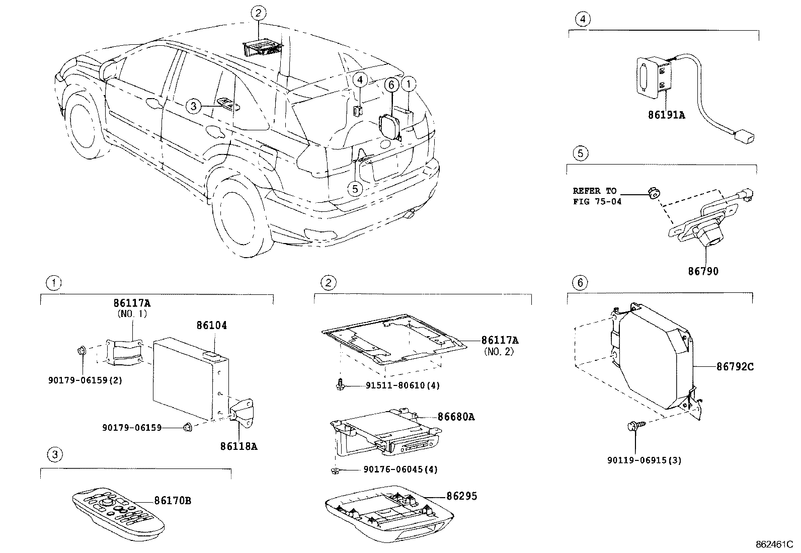 Toyota 86792-48101 COMPUTER, PARKING ASSIST