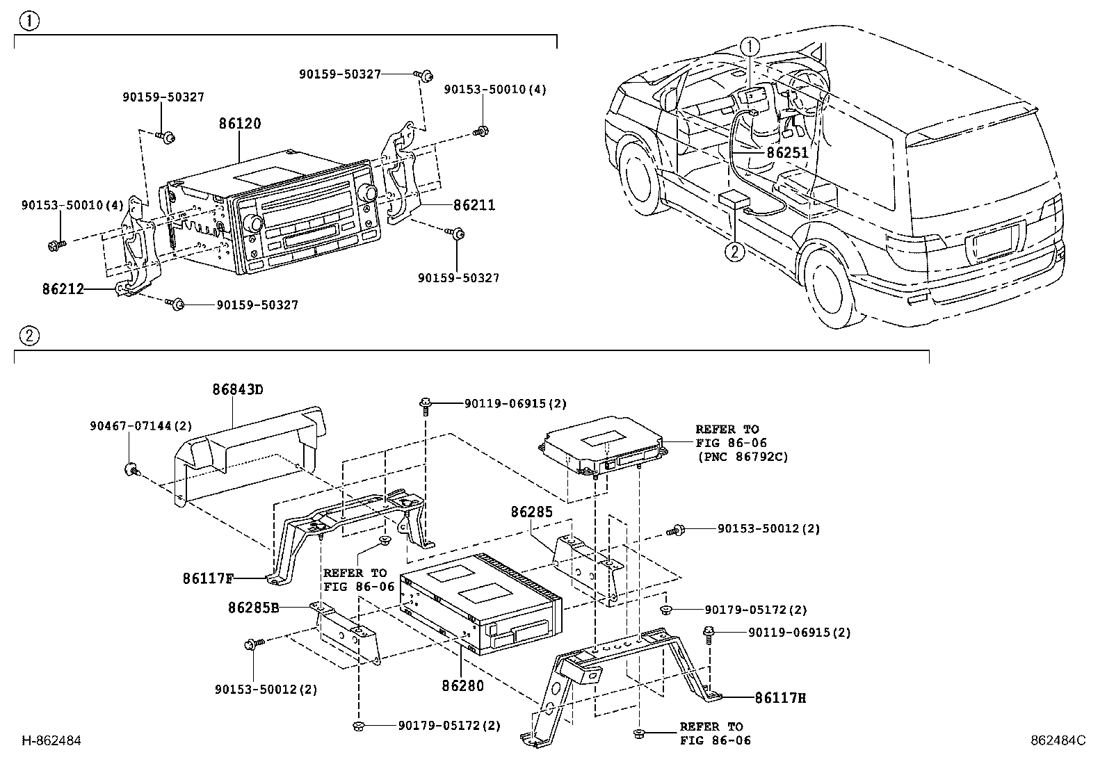 86285-58010 BRACKET, AMPLIFIER, NO.1 product image