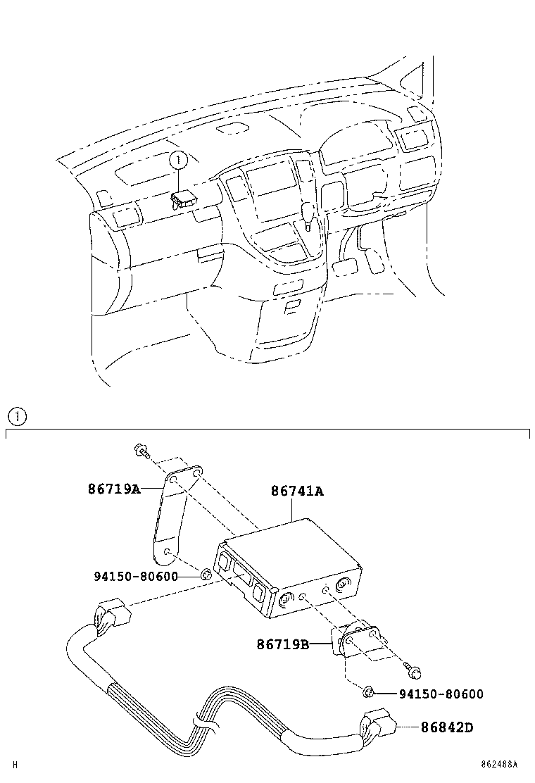 86719-58020 BRACKET, TELEPHONE NO.2 product image
