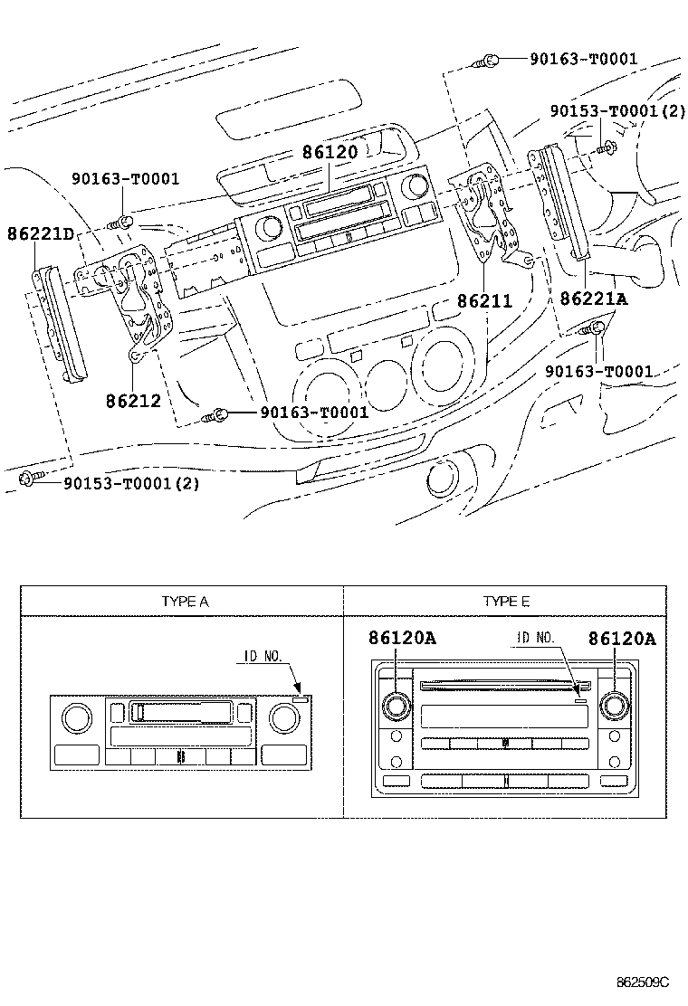 86221-02020 PANEL, RADIO RECEIVER product image