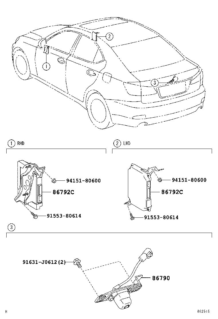 86792-53101 COMPUTER, PARKING ASSIST product image