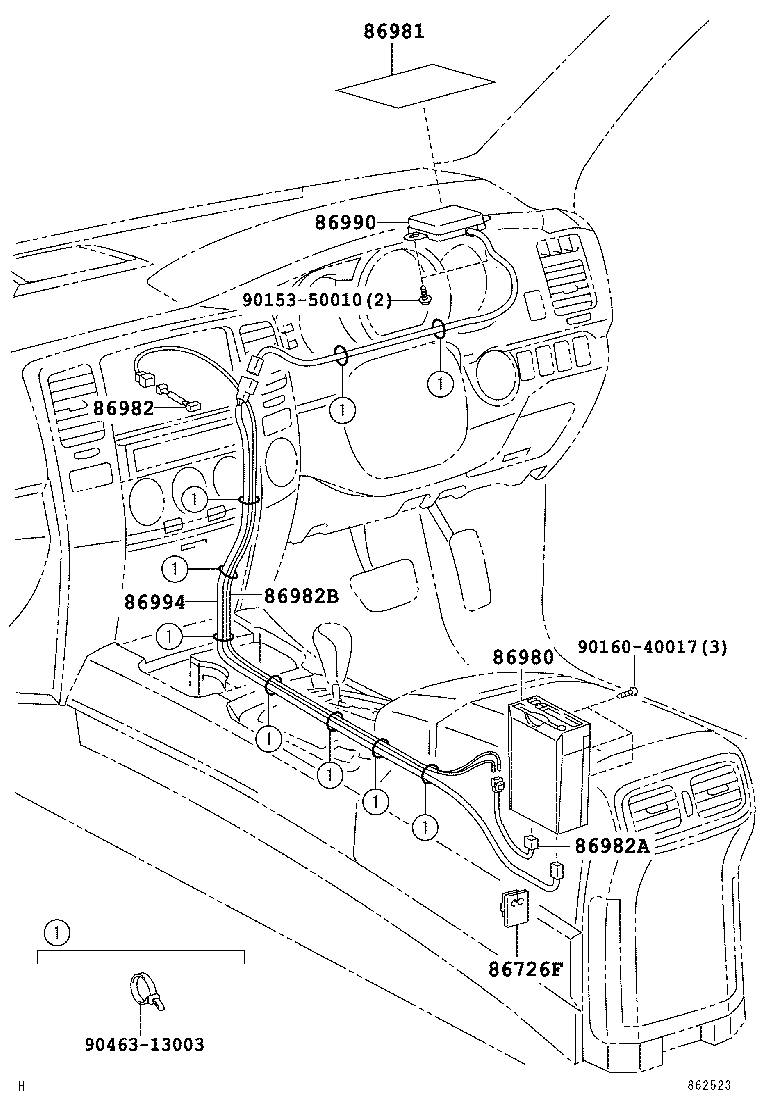 86982-35020 WIRE, TOLL COLLECTION SUB, NO.2 product image
