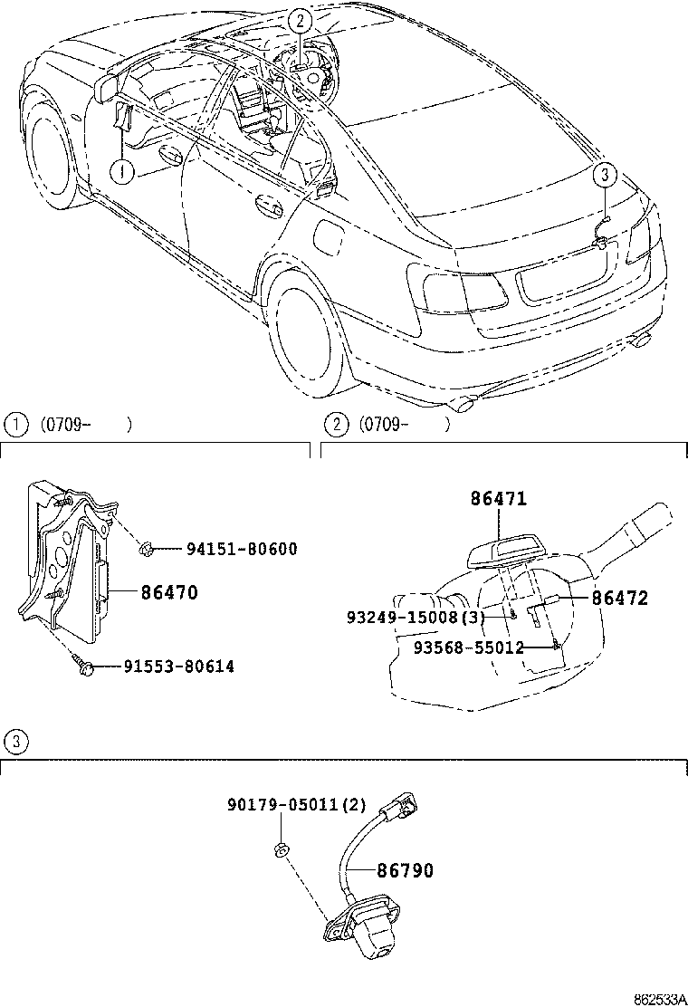 86472-30010 BRACKET, DRIVER MONITOR product image