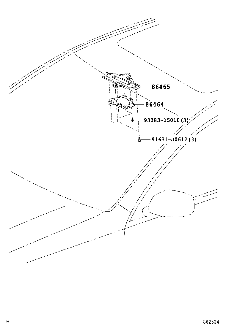 86465-30020 BRACKET, LANE RECOGNITION product image