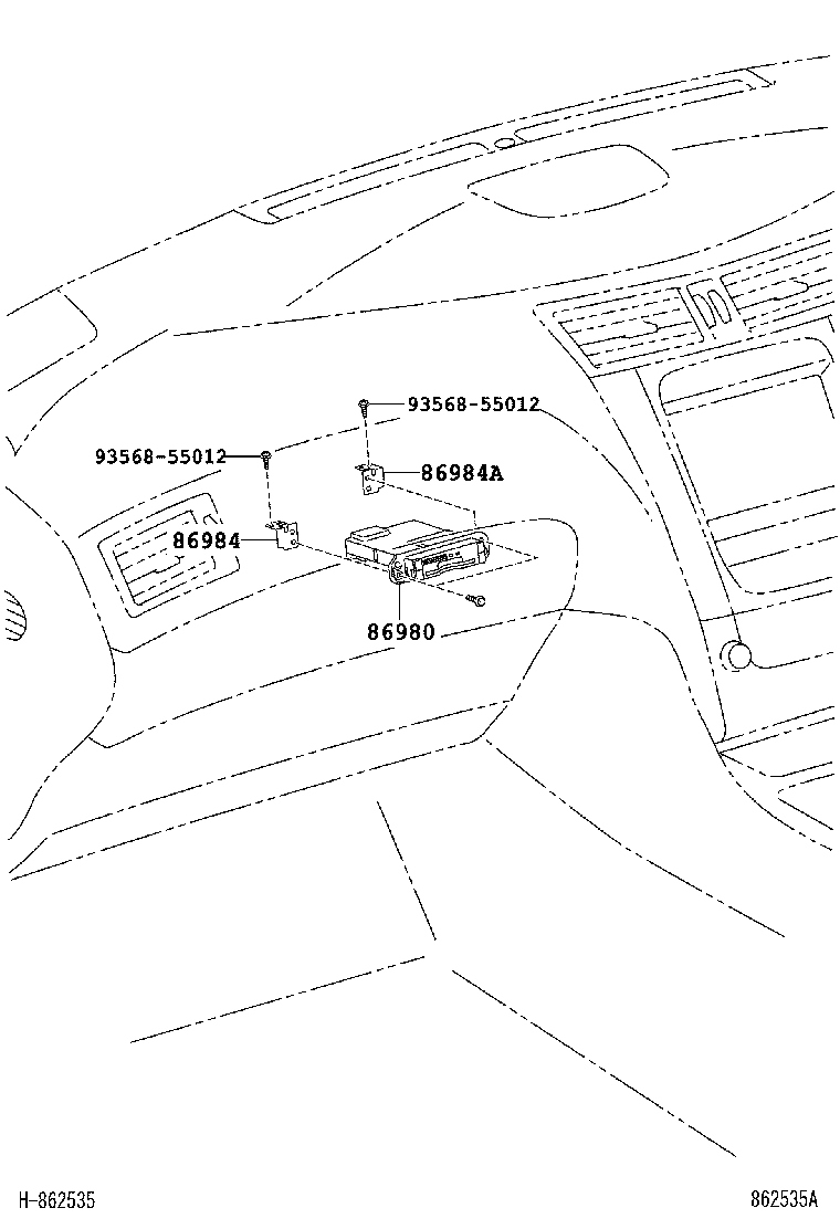 86984-30010 BRACKET, TOLL COLLECTION COMPUTER product image