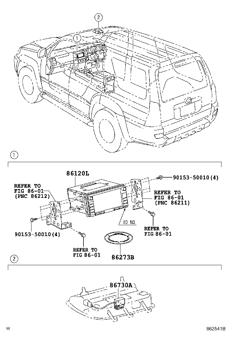 86117-35010 BRACKET, MULTI-DISPLAY CONTROLLER, A product image
