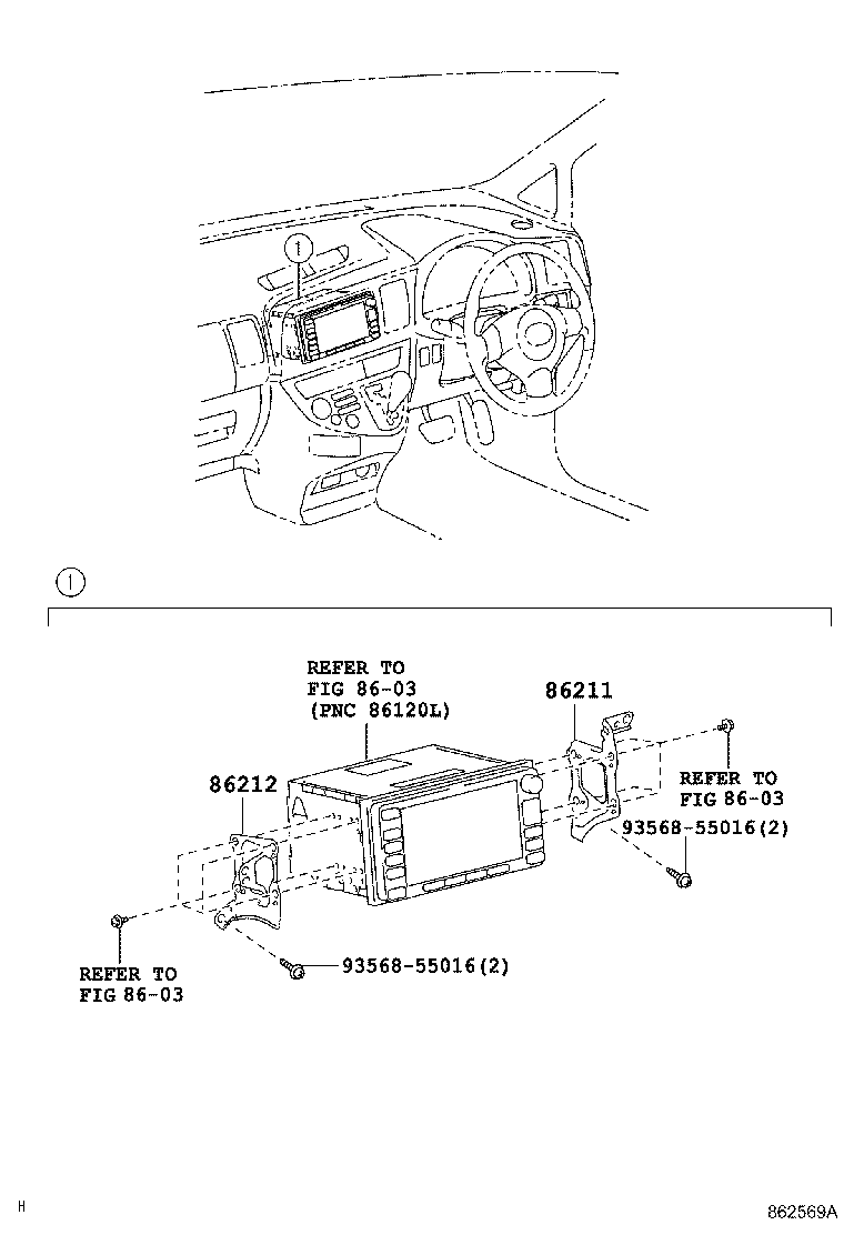 86208-68010 BRACKET, RADIO, NO.2 product image
