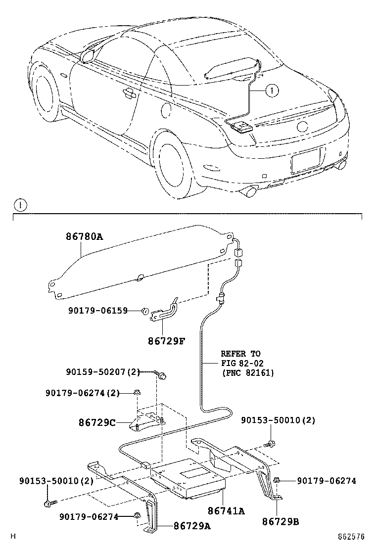 86729-24251 BRACKET, MOBILEPHONE, NO.1 product image