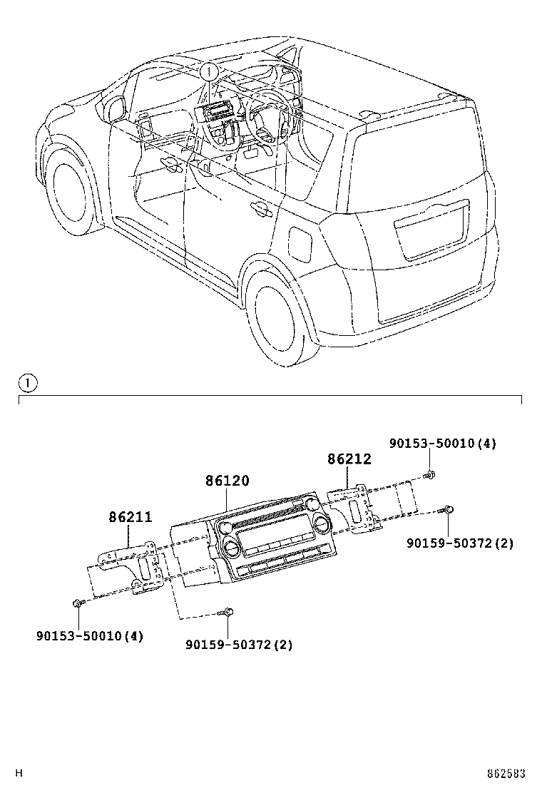 86212-52210 BRACKET, RADIO, NO.2 product image
