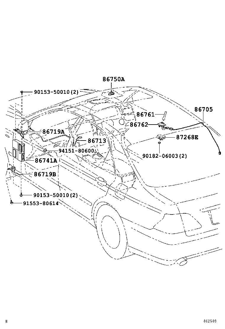 86719-30230 BRACKET, TELEPHONE product image