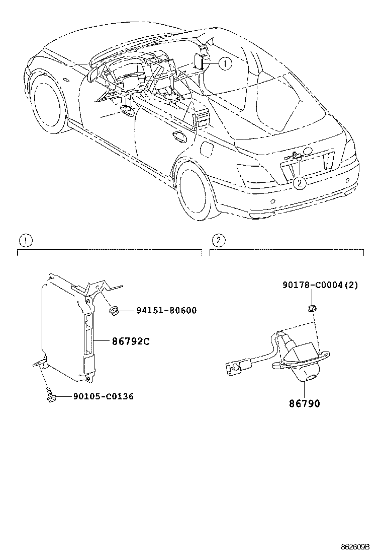 86790-0P010 CAMERA ASSY, TELEVISION product image