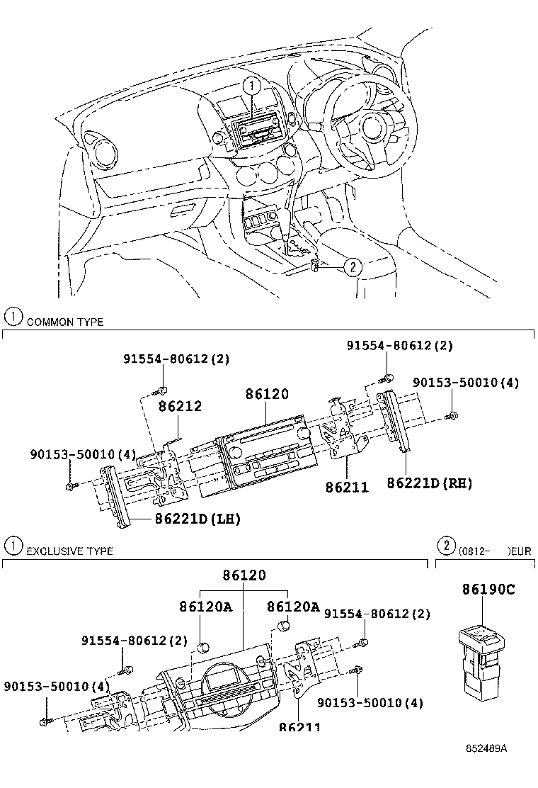 90010-24135 KNOB, RADIO RECEIVER SWITCH product image