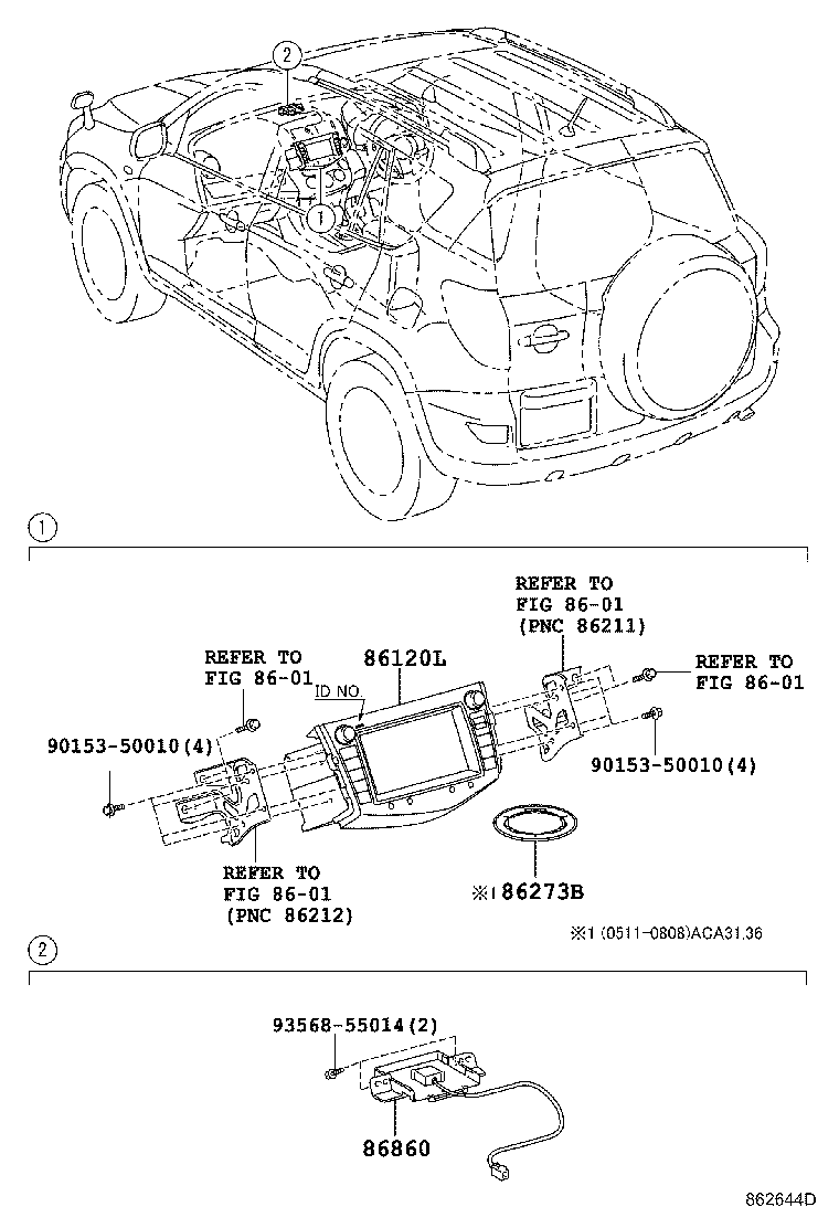 86100-42136 RECEIVER ASSY, NAVIGATION product image