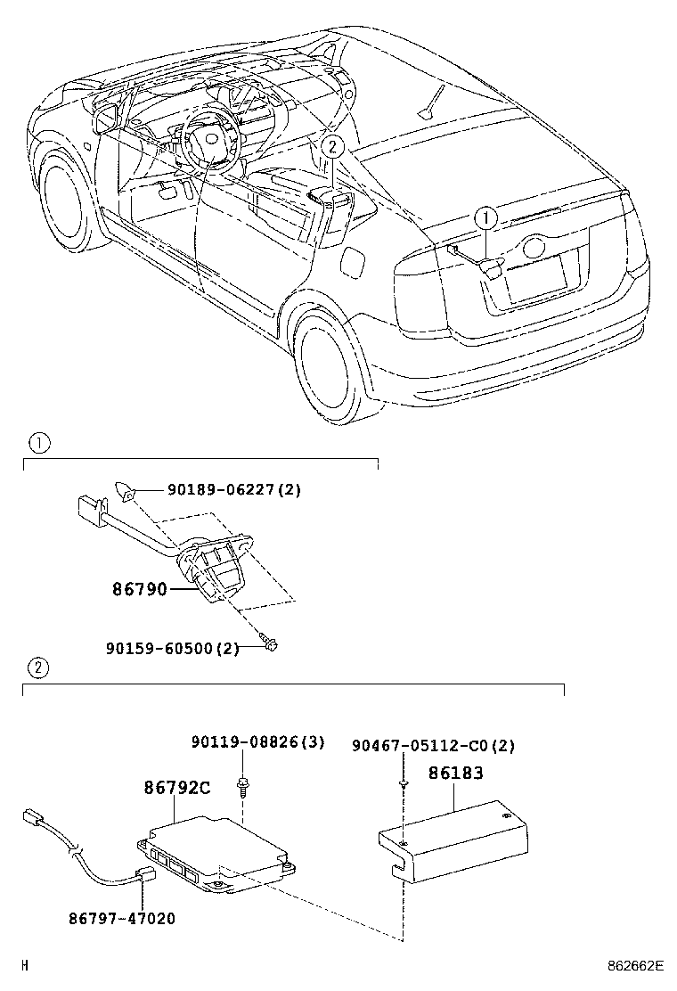 86029-47020 BRACKET SET, TELEVISION product image