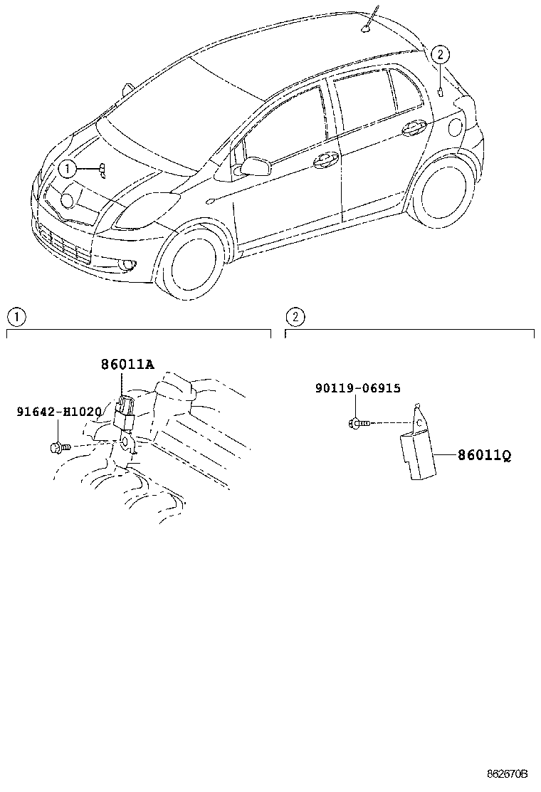90010-23020 KNOB, RADIO RECEIVER SWITCH product image
