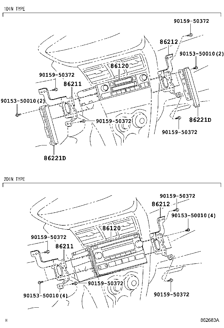 86211-52220 BRACKET, RADIO, NO.1 product image