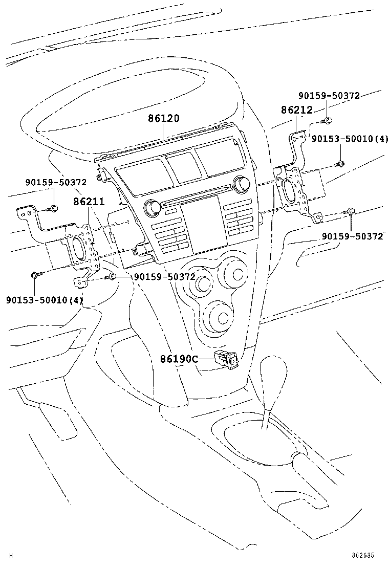86211-52220 BRACKET, RADIO, NO.1 product image