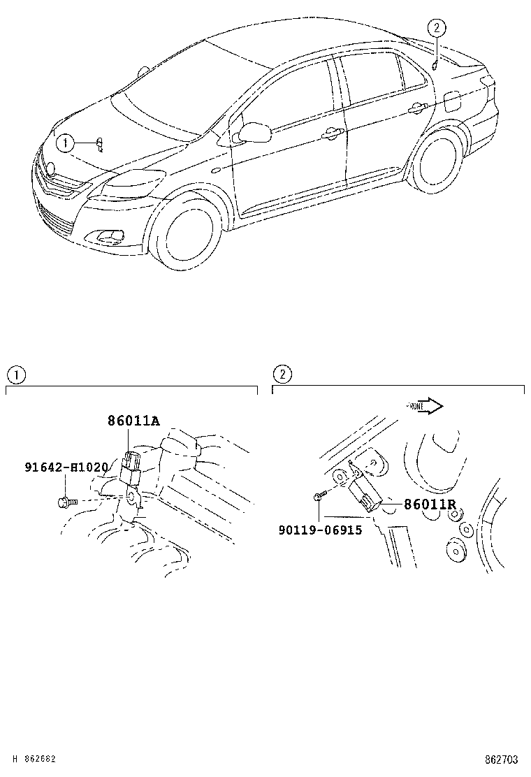 86211-52220 BRACKET, RADIO, NO.1 product image