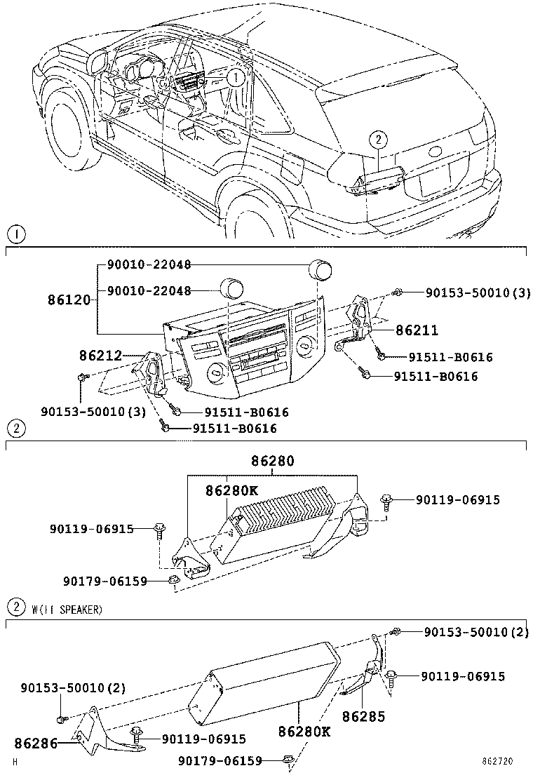 86120-48320 RECEIVER ASSY, RADIO product image