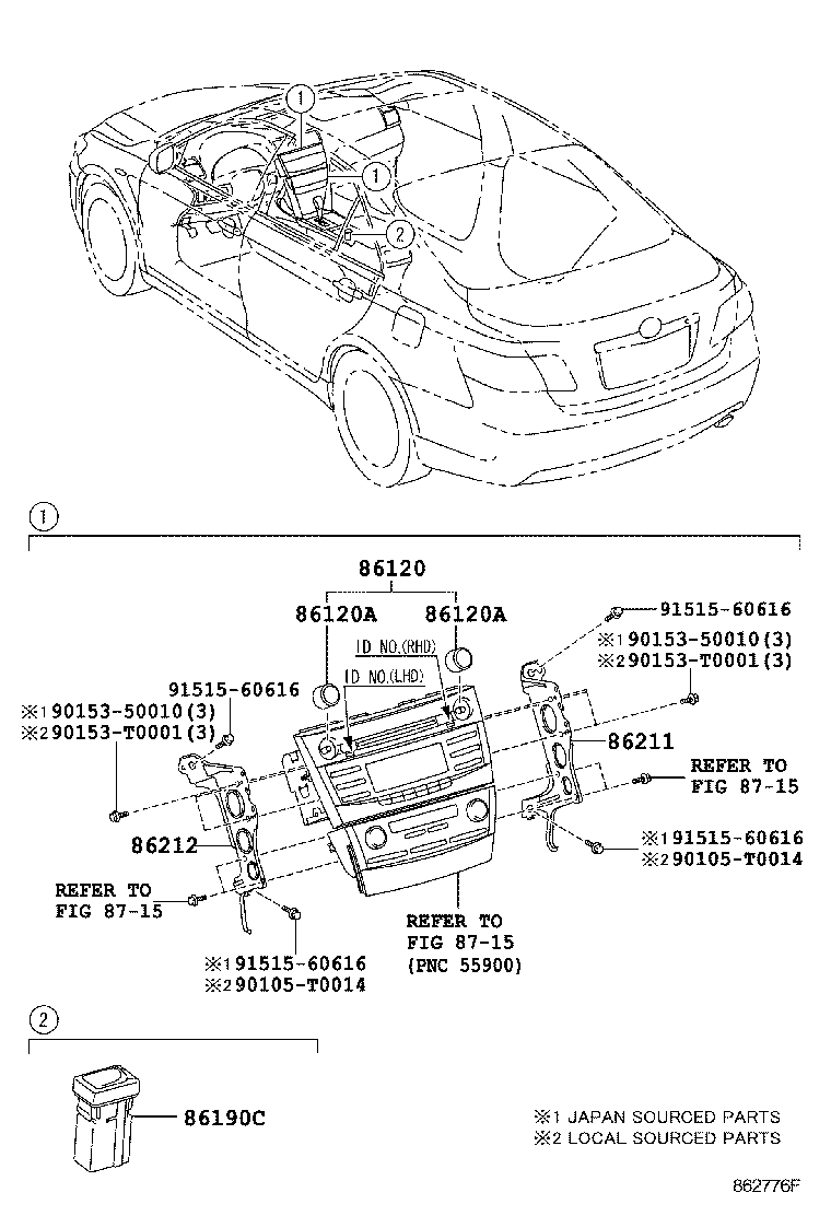 86212-06060 BRACKET, RADIO, NO.2 product image