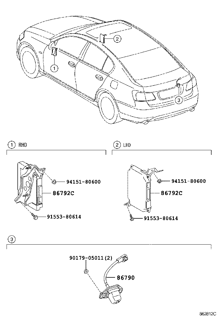 86792-30150 COMPUTER, PARKING ASSIST product image