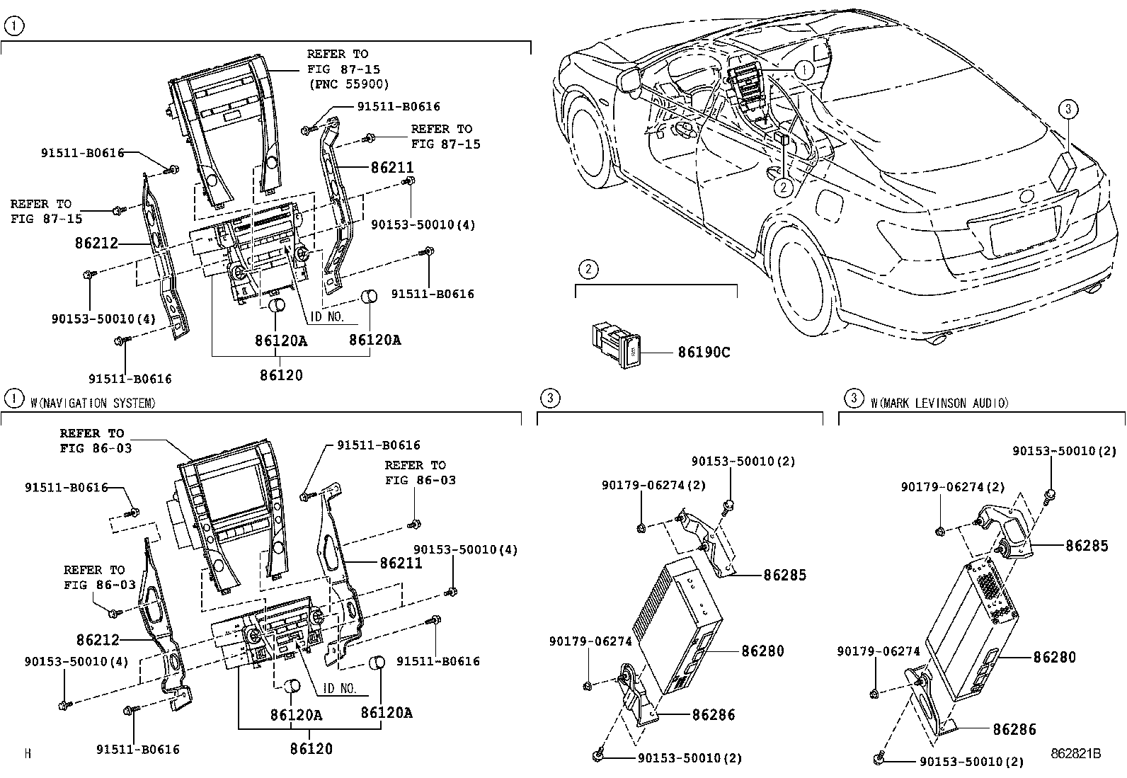 Toyota 86286-33110 BRACKET, AMPLIFIER, NO.2