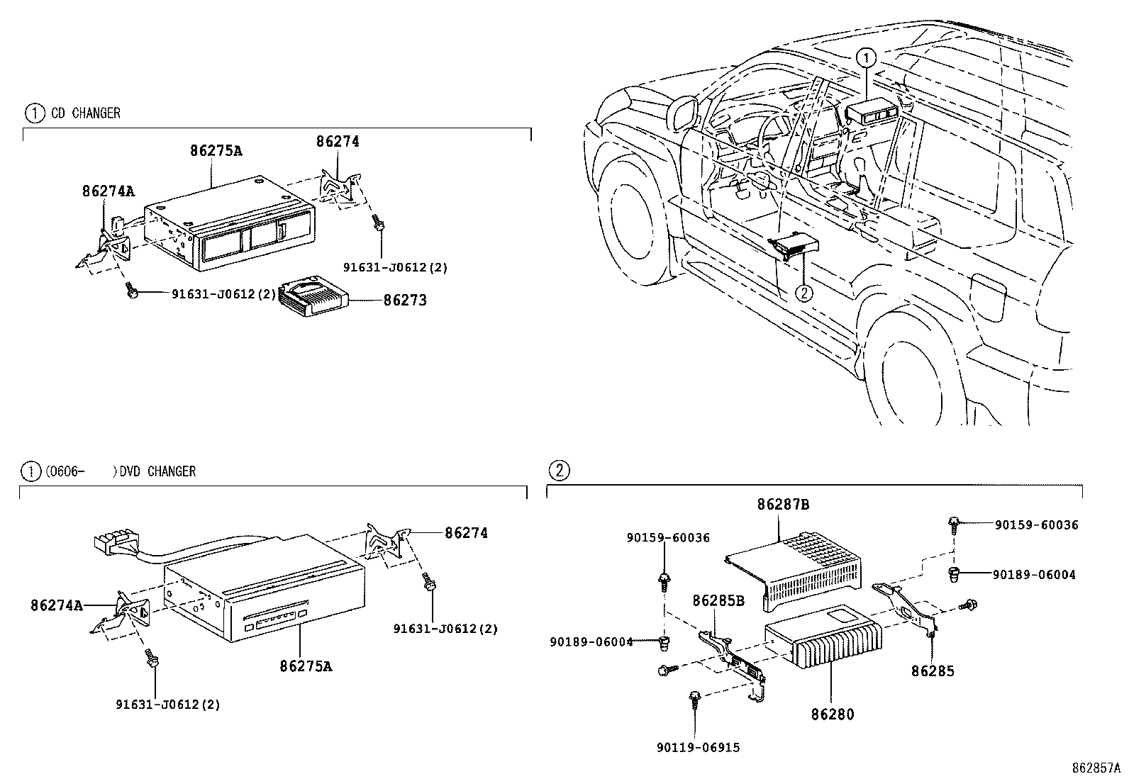 86285-60090 BRACKET, AMPLIFIER, NO.1 product image