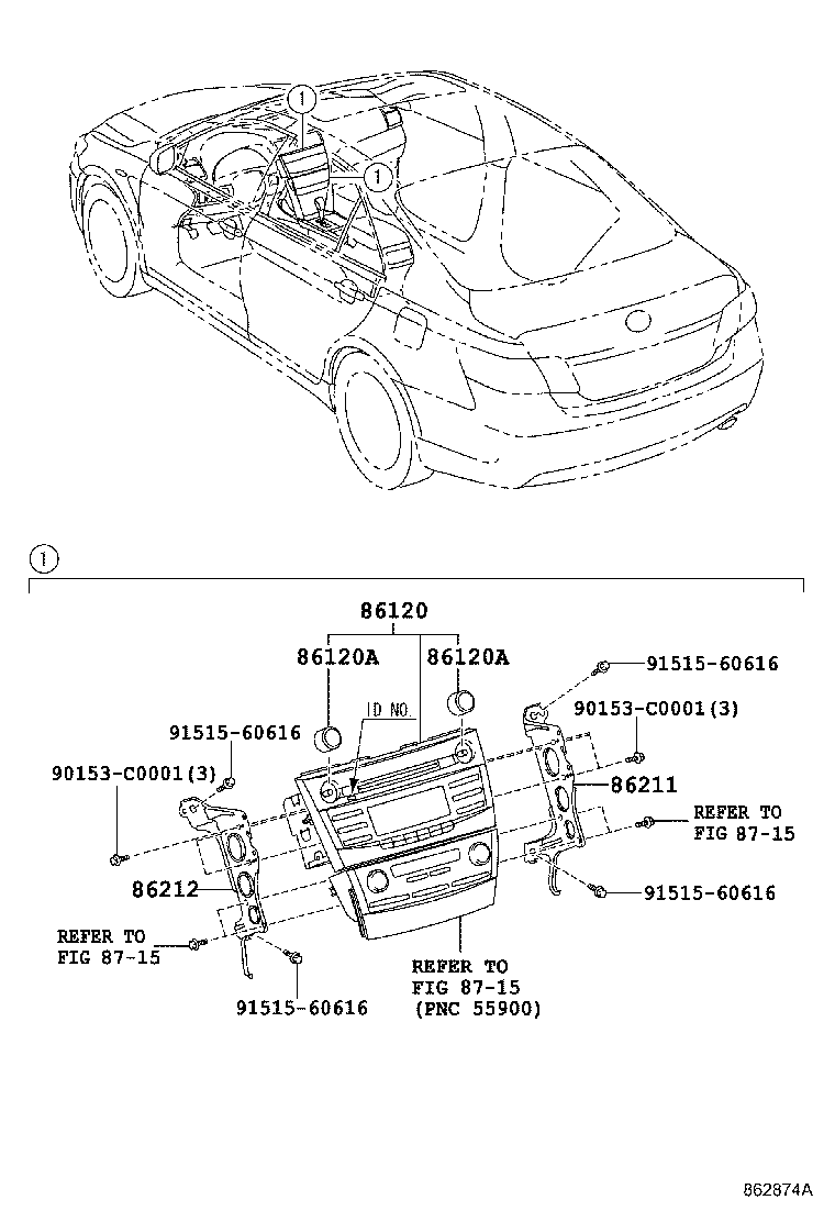86212-06070 BRACKET, RADIO, NO.2 product image